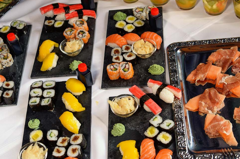 Hochzeitsbuffet mit Sushi